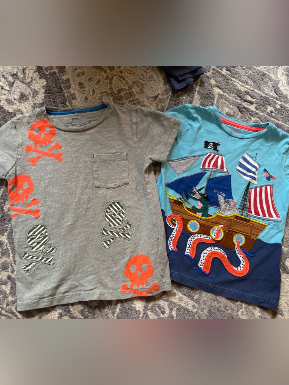 Mini Boden pirate shirt set